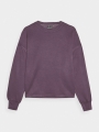 Sudadera cropped de mujer con modal - violeta 4FWAW24TSWSF1342 violeta