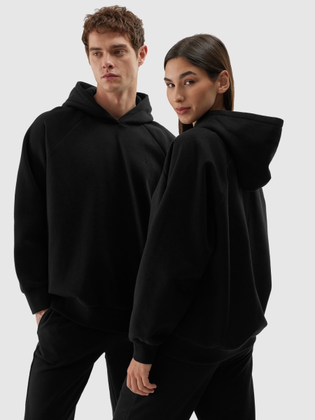 Sudadera unisex con capucha - negro 4FWAW24TSWSU1314 negro