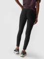 Leggings de punto acanalado para mujer - negro 4FWAW24TTIGF185 negro