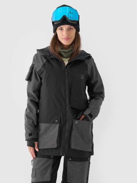 Chaqueta de Snowboard para Mujer - Negro - 4FWAW24TTJAF587 