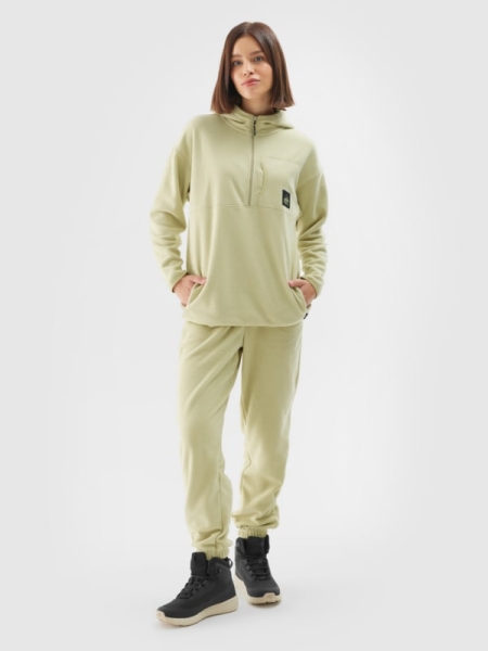 Pantalones de Chándal de Forro Polar para Mujer - Oliva/Caqui - 4FWAW24TTROF0818