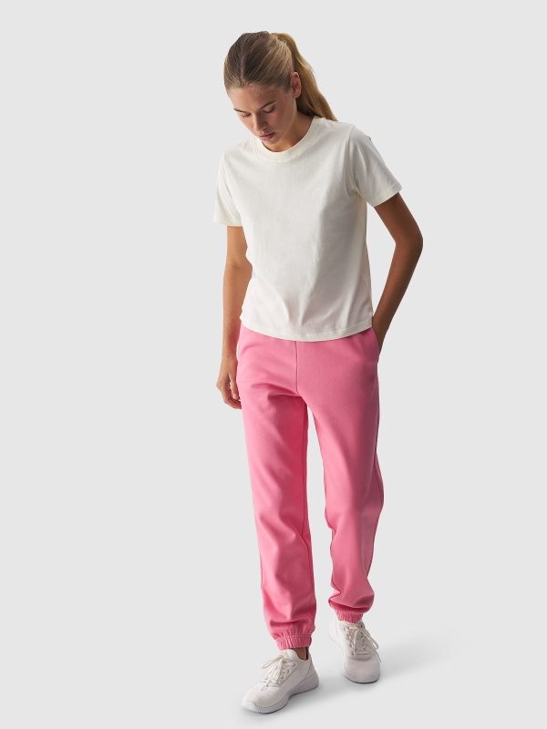 Pantalones de chándal para mujer - rosa 4FWAW24TTROF0819 rosa