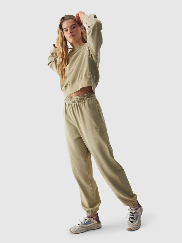 TROUSERS 4FWAW24TTROF0820 oliva/caqui