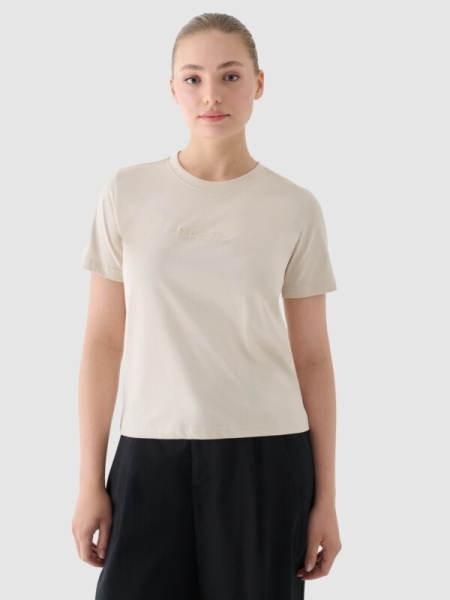 T-shirt para Mujer - Beige - 4FWAW24TTSHF1807     