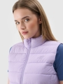 Chaleco acolchado de plumón para mujer con cuello alto - violeta 4FWAW24TVJAF139 violeta