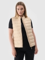 Chaleco de plumón acolchado para mujer con cuello alto - beige 4FWAW24TVJAF139 Beige