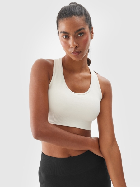 SPORT BRA 4FWAW24USBAF141 Beige