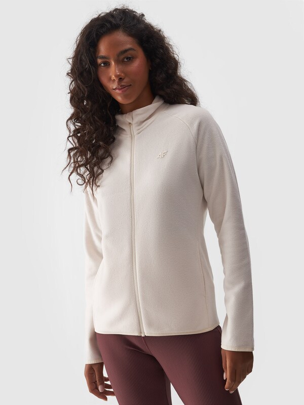 Chaqueta Polar para Mujer con Cuello Alto - Beige - 4FWMM00TFLEF294 