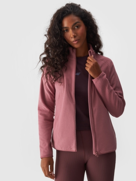 Chaqueta Polar para Mujer con Cuello Alto - Rosa - 4FWMM00TFLEF294 