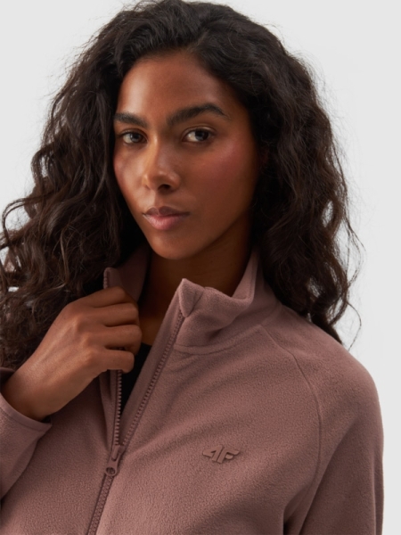 Chaqueta Polar para Mujer con Cuello Alto - Beige - 4FWMM00TFLEF294 