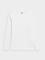 Camiseta de manga larga slim plain para mujer - blanco 4FWMM00TLONF376 Blanco