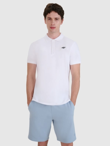 Polo regular de hombre - blanco 4FWMM00TPTSM366 Blanco