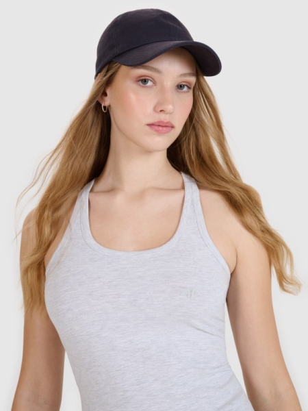 Top slim liso de mujer - gris 4FWMM00TSLEF124 gris