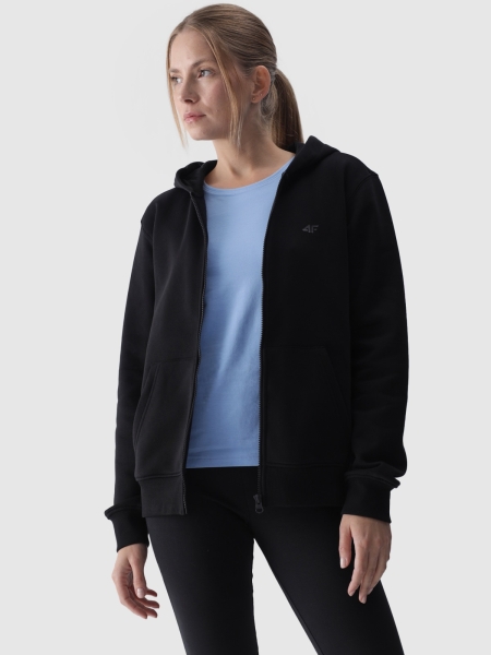 Sudadera con capucha y cremallera para mujer - negro 4FWMM00TSWSF1467 negro