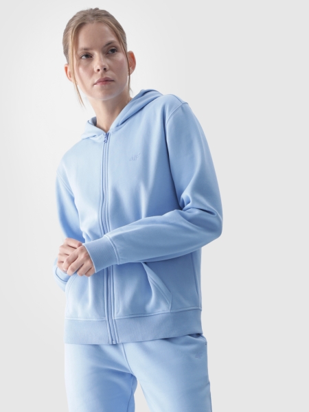 Sudadera con capucha y cremallera para mujer - denim 4FWMM00TSWSF1467 azul marino