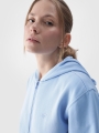 Sudadera con capucha y cremallera para mujer - denim 4FWMM00TSWSF1467 azul marino