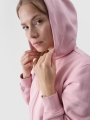 Sudadera con capucha y cremallera para mujer - rosa empolvado 4FWMM00TSWSF1467 rosa