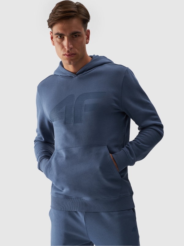 Sudadera con capucha para hombre - denim 4FWMM00TSWSM1464 azul marino