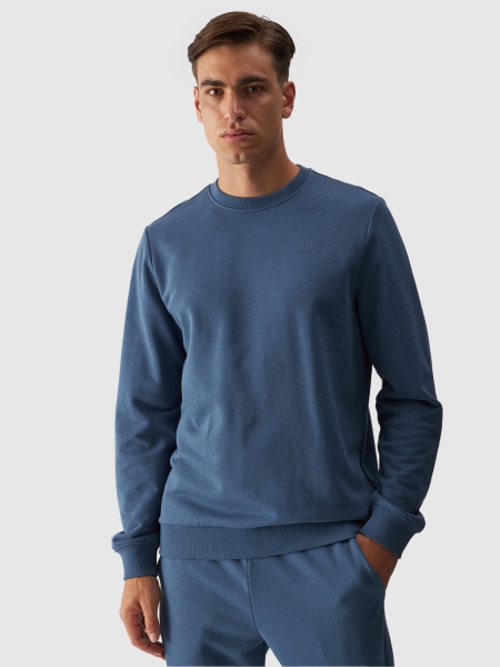 Sudadera de hombre sin capucha - denim 4FWMM00TSWSM1465 azul marino