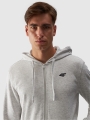 Sudadera con capucha y cremallera para hombre - gris 4FWMM00TSWSM1466 gris