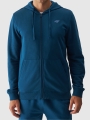 Sudadera con capucha y cremallera para hombre - turquesa 4FWMM00TSWSM1466 turquesa