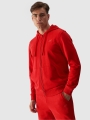 Sudadera con capucha y cremallera para hombre - rojo 4FWMM00TSWSM1466 Rojo