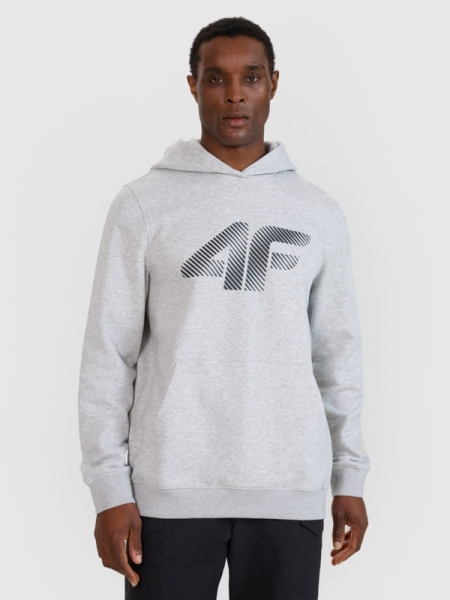 Sudadera con capucha sin cremallera para hombre - gris 4FWMM00TSWSM1766 gris