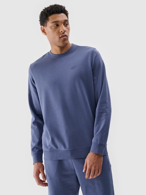 Sudadera de hombre sin capucha - denim 4FWMM00TSWSM1767 azul marino