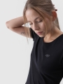 Camiseta slim plain mujer - negro 4FWMM00TTSHF1845 negro