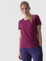 Camiseta slim lisa de mujer - violeta 4FWMM00TTSHF1845 violeta