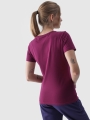 Camiseta slim lisa de mujer - violeta 4FWMM00TTSHF1845 violeta