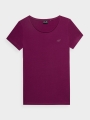 Camiseta slim lisa de mujer - violeta 4FWMM00TTSHF1845 violeta