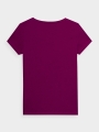 Camiseta slim lisa de mujer - violeta 4FWMM00TTSHF1845 violeta