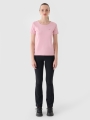 Camiseta slim lisa de mujer - rosa empolvado 4FWMM00TTSHF1845 rosa