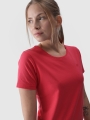 Camiseta slim plain de mujer - rojo 4FWMM00TTSHF1845 Rojo