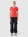 Camiseta slim plain de mujer - rojo 4FWMM00TTSHF1845 Rojo
