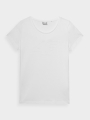 Camiseta slim de mujer con estampado - blanco 4FWMM00TTSHF1846 Blanco