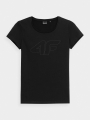 Camiseta slim de mujer con estampado - negro 4FWMM00TTSHF1846 negro