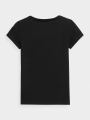 Camiseta slim de mujer con estampado - negro 4FWMM00TTSHF1846 negro