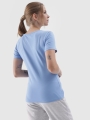 Camiseta slim de mujer con estampado - azul marino 4FWMM00TTSHF1846 azul marino