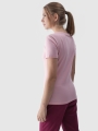 Camiseta slim de mujer con estampado - rosa 4FWMM00TTSHF1846 rosa