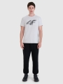 Camiseta regular de hombre con estampado - gris 4FWMM00TTSHM2257 gris