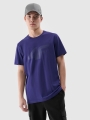 Men's regular T-shirt with print - navy blue 4FWMM00TTSHM2257 navy blue