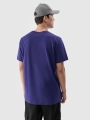 Men's regular T-shirt with print - navy blue 4FWMM00TTSHM2257 navy blue