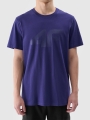 Men's regular T-shirt with print - navy blue 4FWMM00TTSHM2257 navy blue