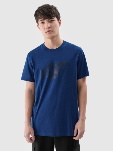 Camiseta regular de hombre con estampado - turquesa 4FWMM00TTSHM2257 turquesa
