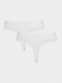 Calzoncillos tanga para mujer (pack de 2) - blanco 4FWMM00UPTSF026 Blanco