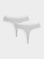 Calzoncillos tanga para mujer (pack de 2) - gris 4FWMM00UPTSF026 gris