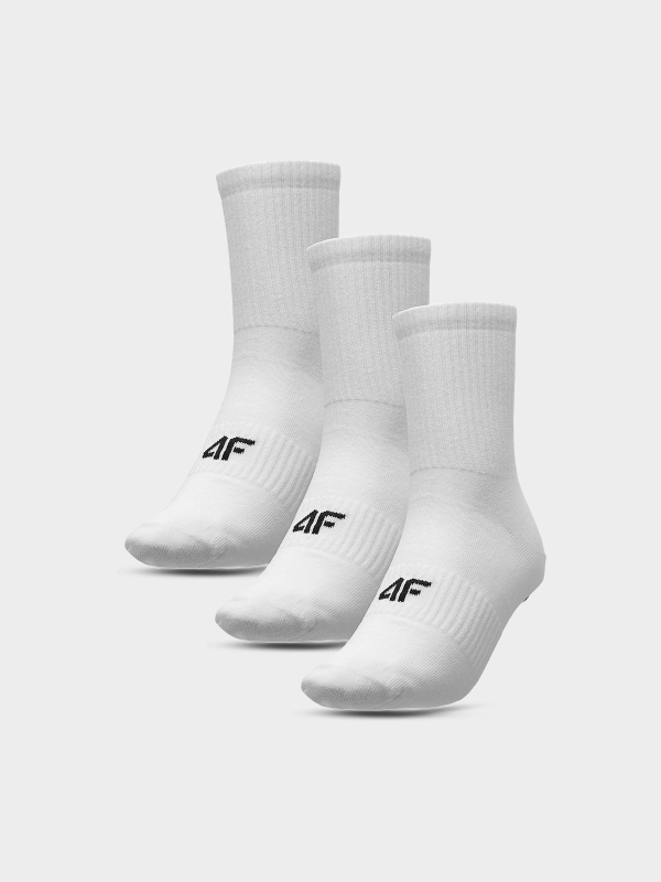 Calcetines de mujer casual crew (pack de 3) - blanco 4FWMM00USOCF279 Blanco