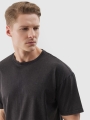 Camiseta oversize lisa de hombre - negro 4FWSS24TTSHM1316 negro
